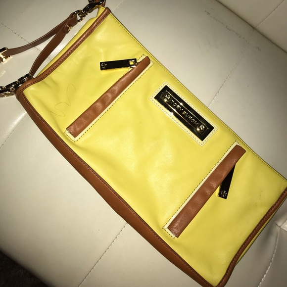 Tory Burch Handbags - Tory Burch Vintage Yellow Clutch Purse Wristlet